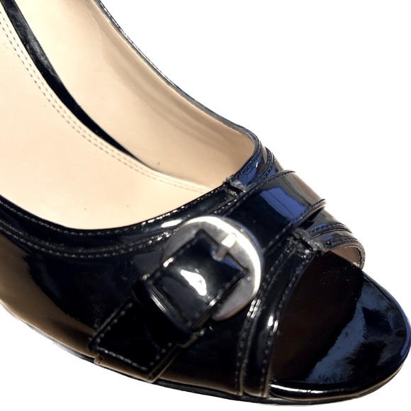 Gorgeous Enzo Angiolini Black Patent Leather Heels- Sz-9 - Picture 6 of 8